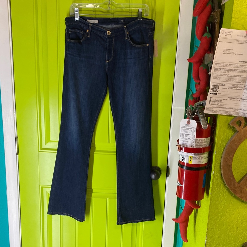AG Adriano Goldschmied Dark Blue Flare Jeans